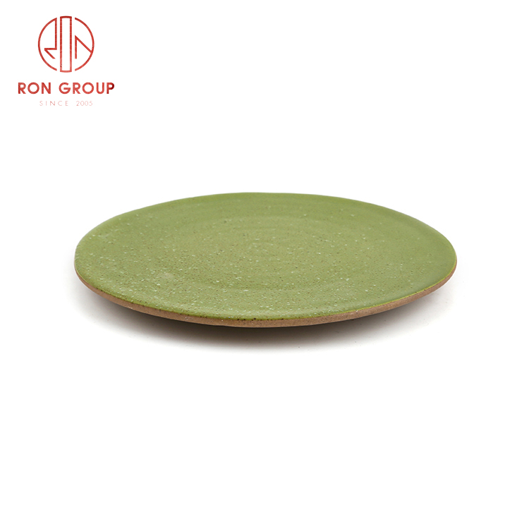 Wholesale manufacturer Asian style ceramic dinnerware set restaurant use ceramic water wave abnormal round plate