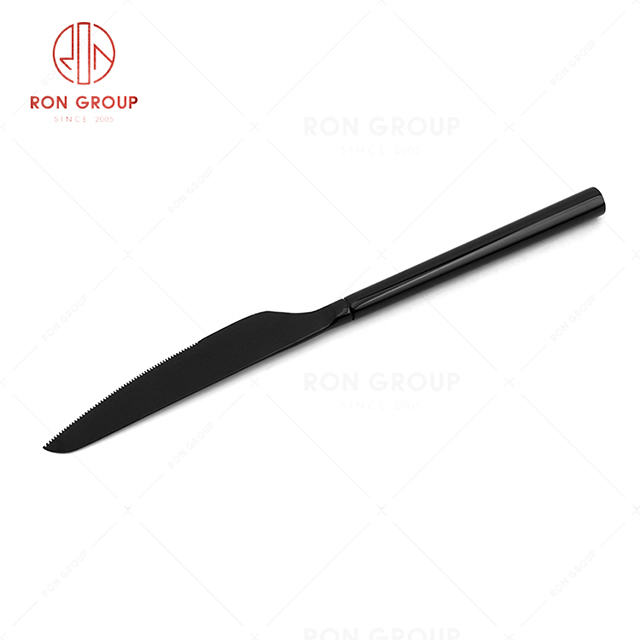 RN0178E00109 Hot Sale High Quality Exquisite Black Stainless Steel Barton Series-- Steak Knife