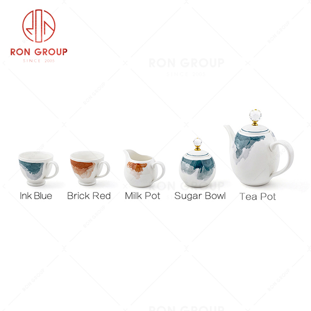 French cafe use tea  cups fancy ceramic tea cups in stock