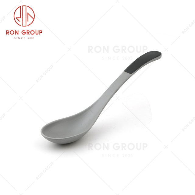 RN0011M02354  Wholesale High Quality Durable Rock Grey Melamine Spoon