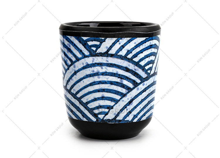 Blue wave texture design restaurant creative cup set hot selling hotel tea wine cup