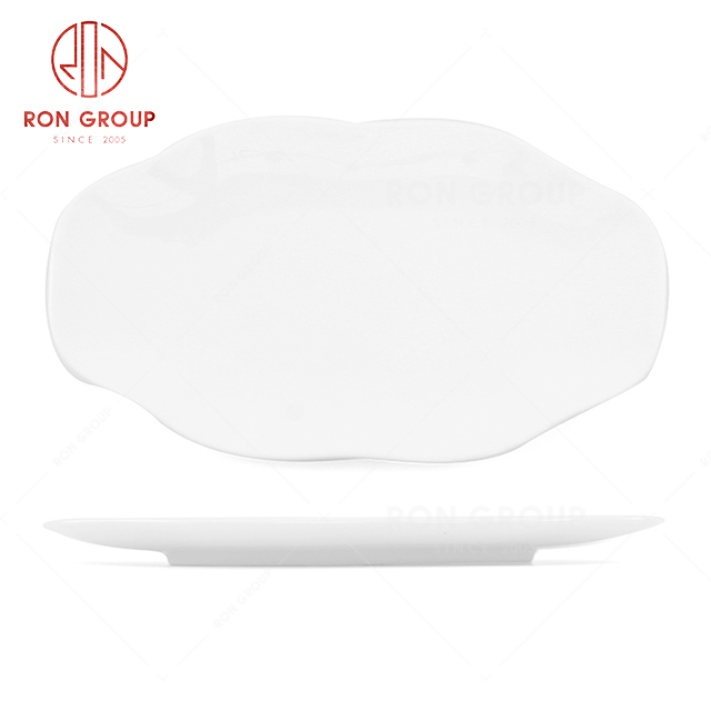 RN0037P06161 Wholesale Classic Pure White  Style Bone China  Towel  Plate