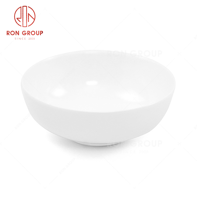 RN0037P06168  Wholesale Classic Simple Design  Pure White Bone China Bowl