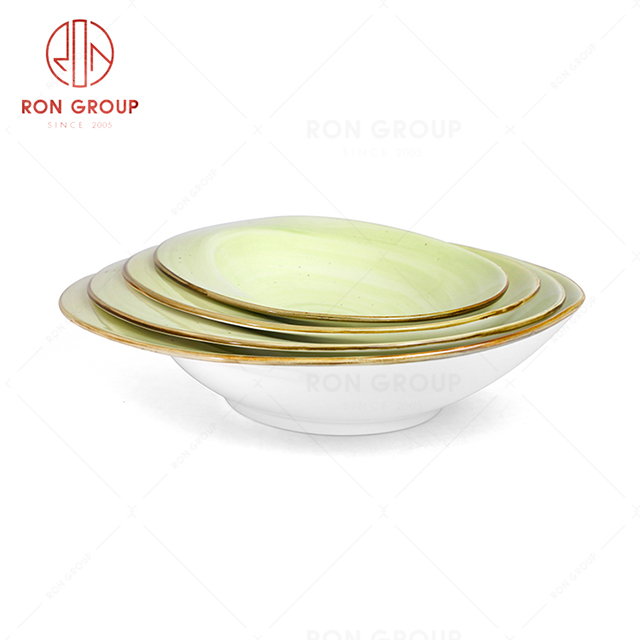 RonGroup New Color Chip Proof  Collection Apple Green - Odd Soup Bowl 