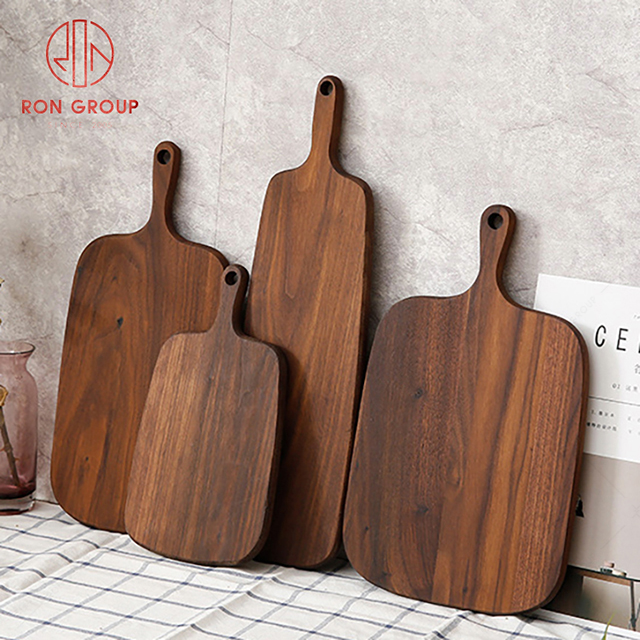 Manufacturer direct selling solid wood grain pizza plate walnut wood tray multifunctional cutting board