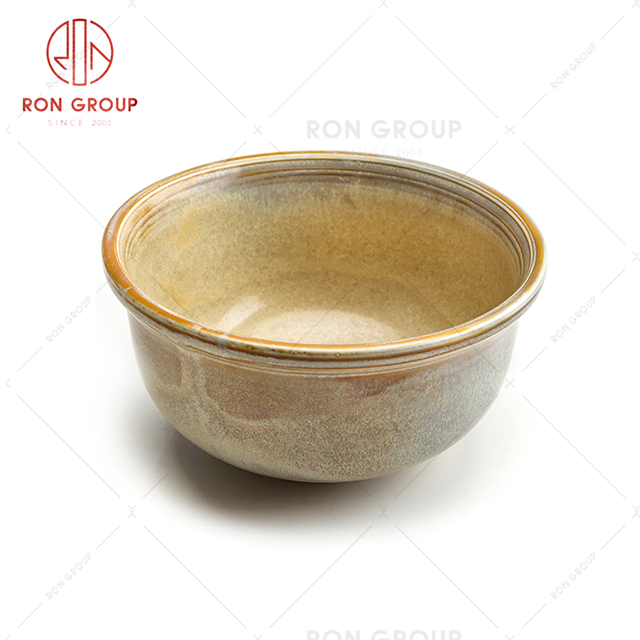 Chinese restaurant high-quality ceramic tableware high grade hotel lunch dinner rice bowl