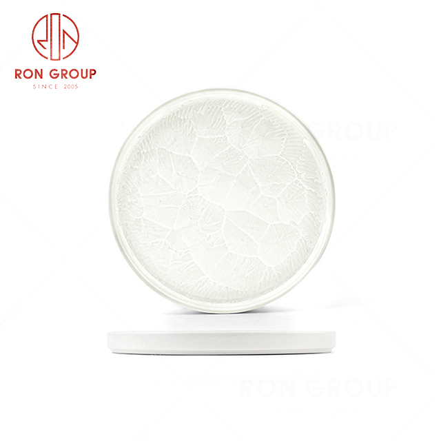 RN0660P00150 Wholesale High Quality Snow Crystal Series Ceramic Round Plate