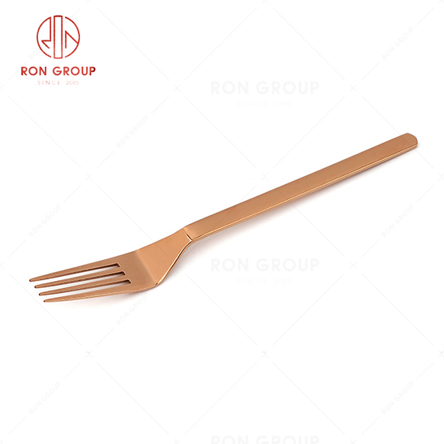 RN0178E00448 Hot Sale High Quality  Rose Gold  Stainless Steel Cutlery Arthur Series--  Table Fork