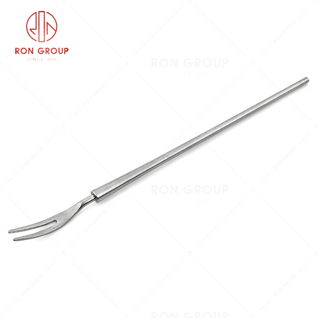 RN0050E01819 Hot Sale High Quality Exquisite Durable Silver Stainless Steel Long Fruit Fork