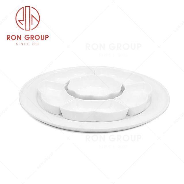 RN0037P06550-51-52 Hot Sale Unique Design Porcelain Combo Platter