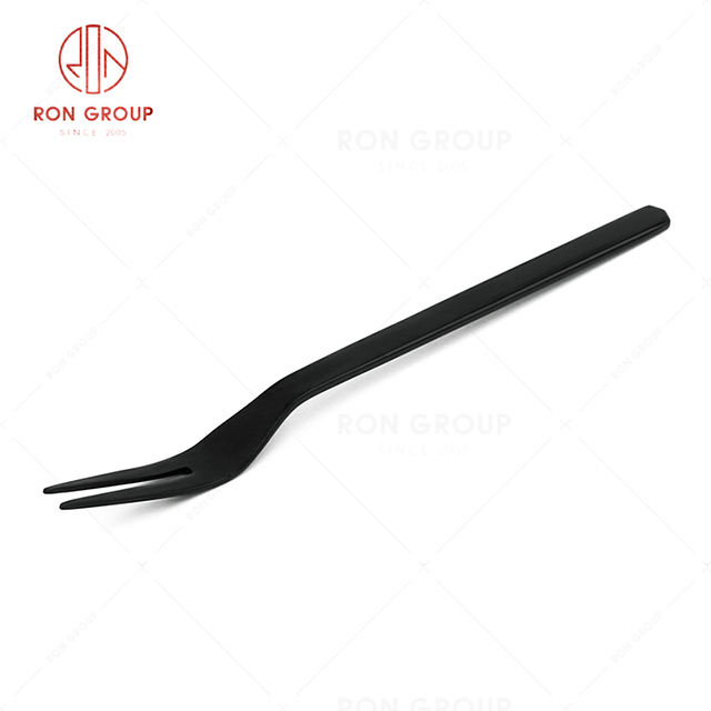 RN0178E00444 Hot Sale High Quality Black Stainless Steel Cutlery Arthur Series--  Table Fork