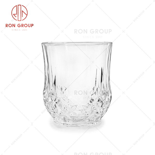 Elegant style restaurant fashion pattern design short glass bar beer cocktail glass high glass cup