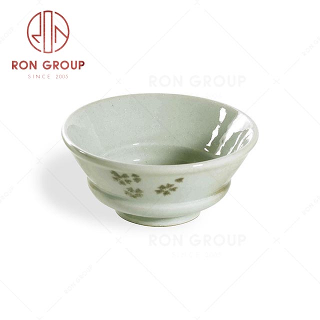 RN0039P02684  Wholesale Unique Design Exquisite  Sakura Green Noodle Bowl