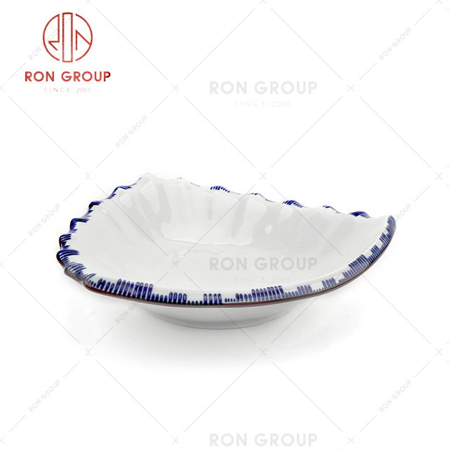 Interesting design restaurant ceramic tableware hotel creative plate triangle deep plate