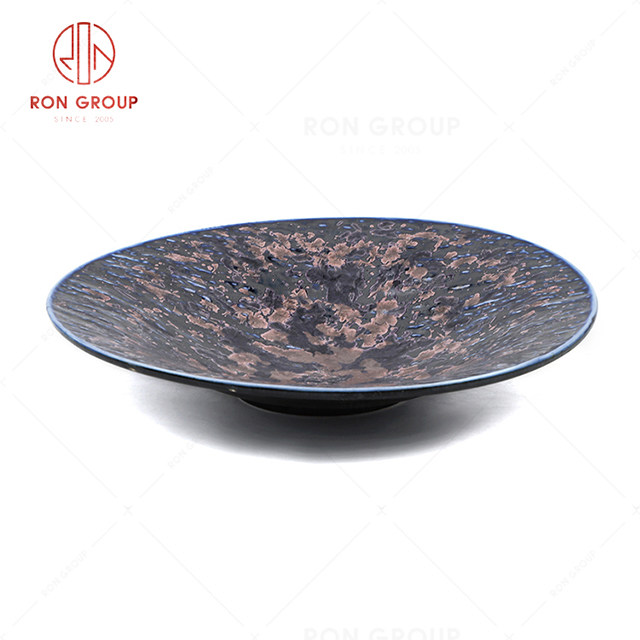 RN0660P00271-347  Wholesale High Quality Exquisite and Unique Stone Pattern Soup Plate
