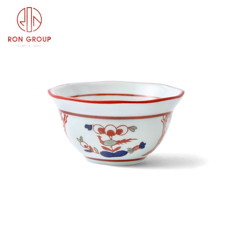 New design Asian style porcelain dinnerware set restaurant hotel supplies porcelain lace cup