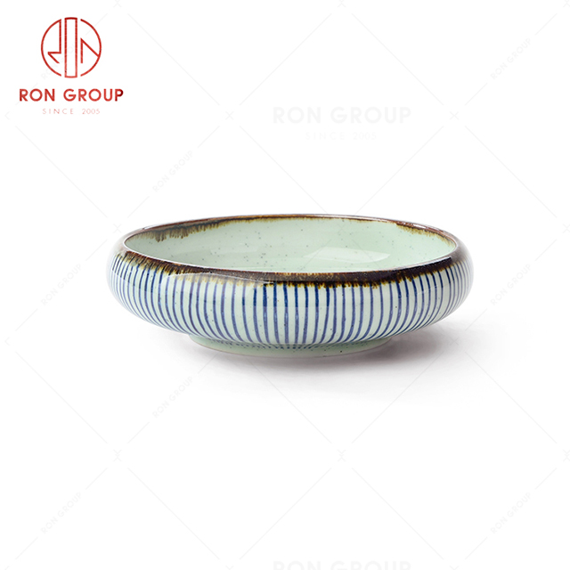 Elegant high-grade restaurant tableware multi-purpose round bowl