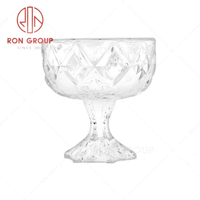 RN0184G00201 Wholesale High Quality Classic Glass Ice Cream Cup