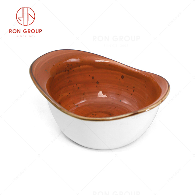 RN0037P03356 Wholesale Chip Proof Porcelain Tomato Jam Series  Snack Bowl