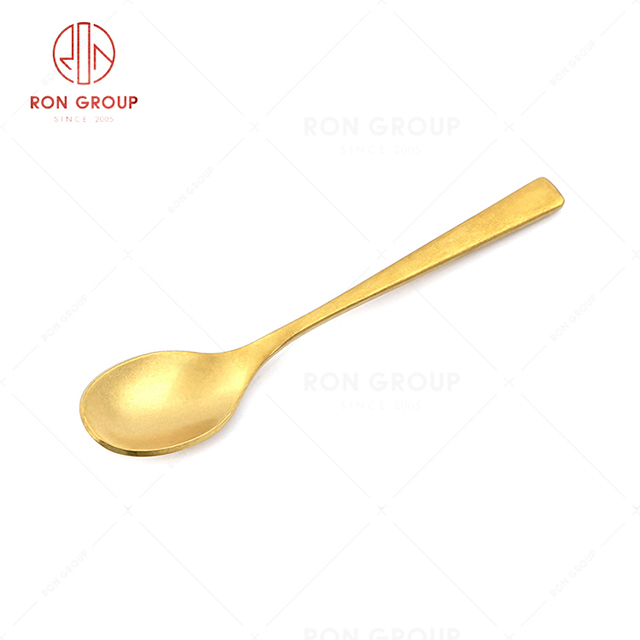 RN0050E01857 Wholesale High Quality Durable Gold Color Stainless Steel Tea Spoon