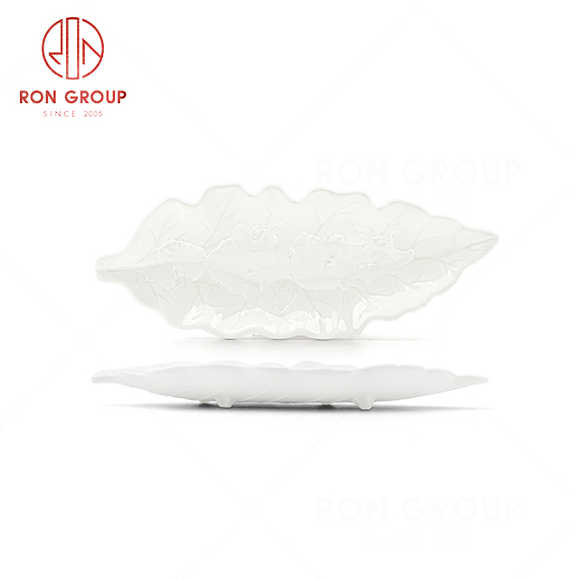 RN0660P00084 Wholesale Unique Design Snow Crystal Series  Leaf Plate