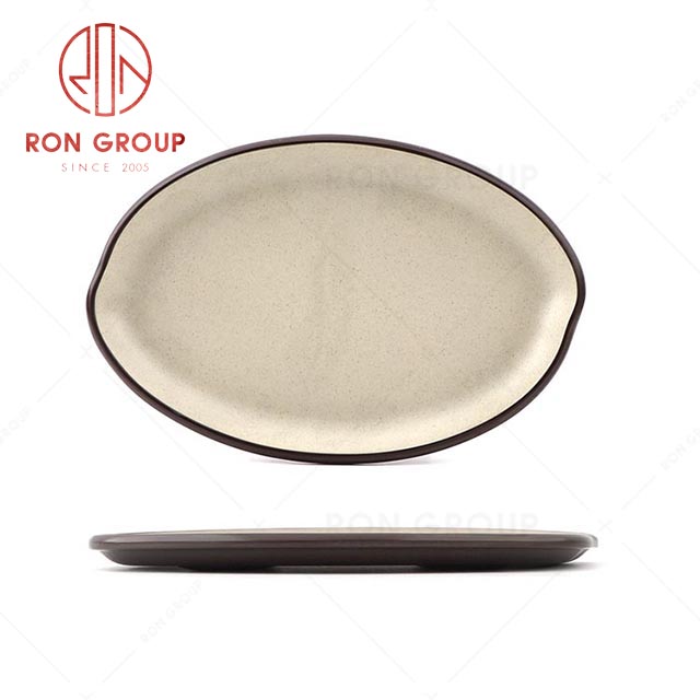 RN0011M02069  Wholesale Durable Terracotta Brown Series Melamine Plate