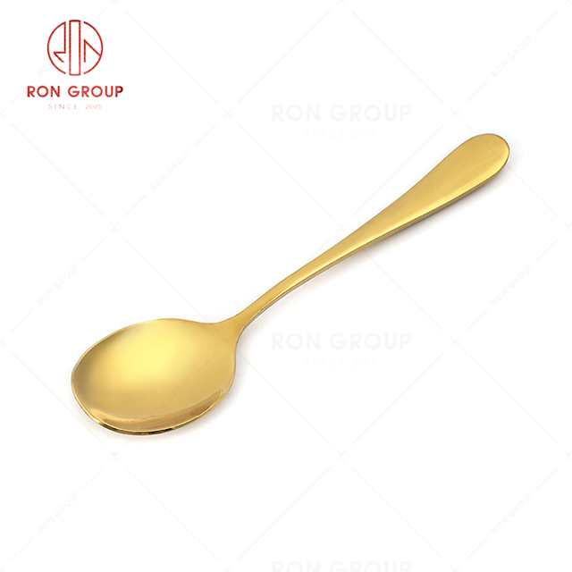 RN0050E01044  Wholesale High Quality Durable Golden Stainless Steel  Table Spoon