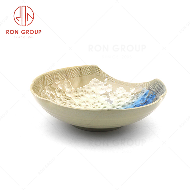 RN0660P00860 Wholesale High Quality Unique and Fine Ceramic Notched Bowl