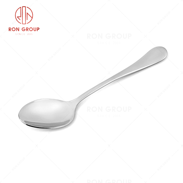 RN0050E01925 Hot Sale High Quality Exquisite and Practical Silver Stainless Steel Dessert Spoon