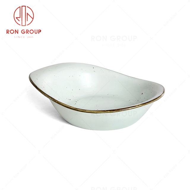 RonGroup New Color Chip Proof  Collection Misty White Bule -  Salad Bowl